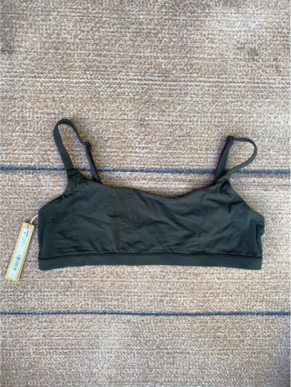 Skims Fits Everybody Scoop Bralette Onyx Large New with tags athleisure